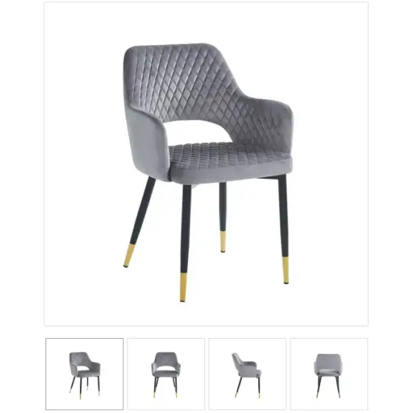 Krzesło tapicerowane szary K3-FX 3d